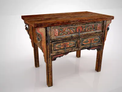 dilapidated table 3D print model