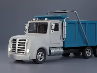 Stylized Dump Truck 3D model