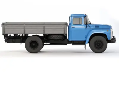 ZIL 130 flatbed body 1978 3D model