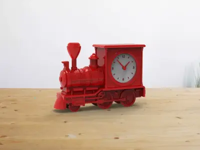 Train desk clock 3D print model
