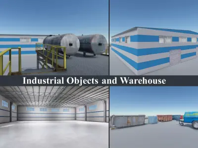 Industrial Props and Warehouse Vol 2 Low-poly 3D model
