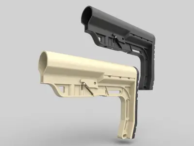 Mission first minimalist stock Low-poly 3D model