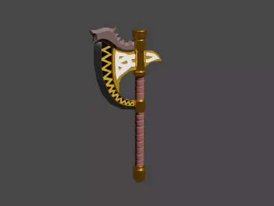 2 axes Low-poly 3D model