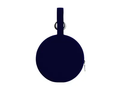 Navy Velvet Tambourine Bag 3D model