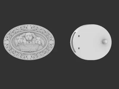 Women Belt with Classic art Art Work  Design File 3D print model