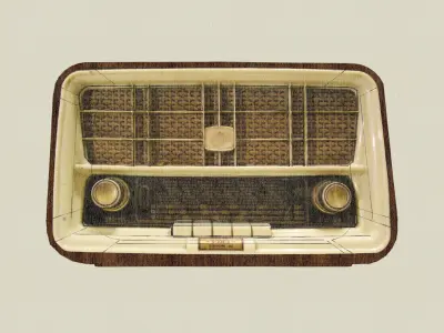 LowPoly Radio 2  maresal3d Low-poly 3D model