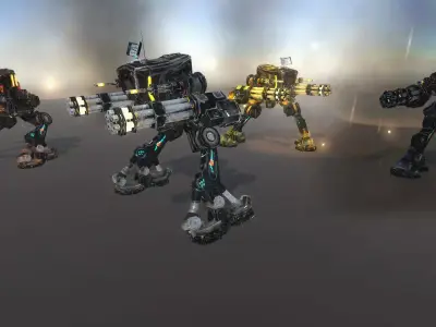 Robot Destroyer Low-poly 3D model