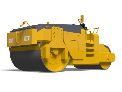 road roller 3D model purchase