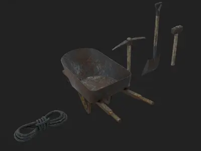 Mining Assets 02 Low-poly 3D model