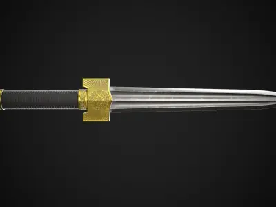 Melee Weapon Set A4 3D Model Collection