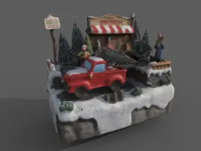 Gift box Low-poly 3D model buy