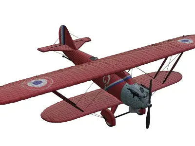 Breguet XIX Point D Interrogation Low-poly 3D model