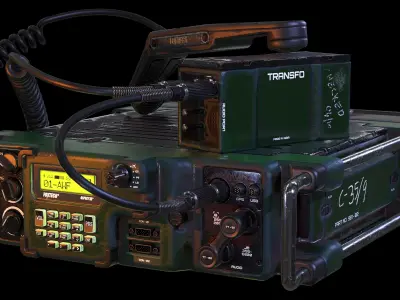 Military Radio Model Low-poly 3D model