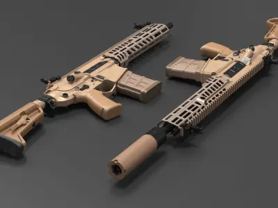 Assault Rifle SIG MCX Spear 3D model