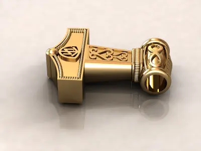 THOR Hammer Pendant 3D print model