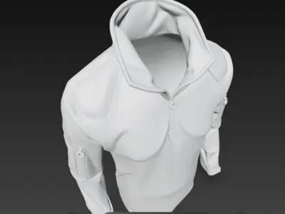  military tactical shirt 3d model 3D model