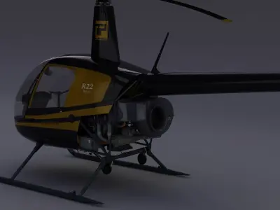 Robinson R22 3D model