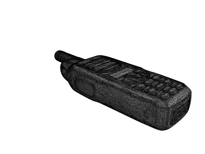 Rugged TwoWay Radio Communication Device Low-poly 3D model