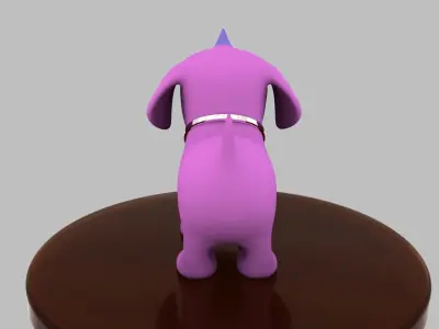 dog 3d model Unidog Low-poly 3D model