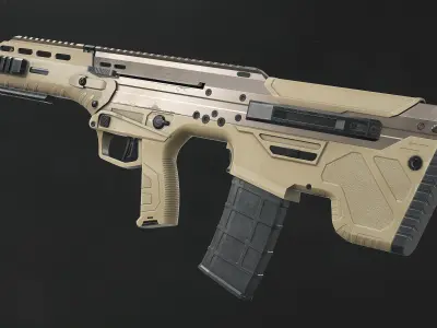 MDR Assault Rifle Low-poly 3D model