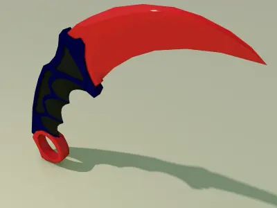 Kerambit knife RBR low-poly game ready Low-poly 3D model