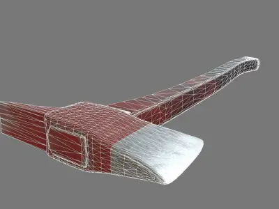 Axe model gun with handle 3D model