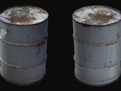 Barrel Rust Metal 01 - HeraScans Free 3D model