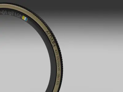 ALDARA Revolution - Gravel tire and rim 3D model