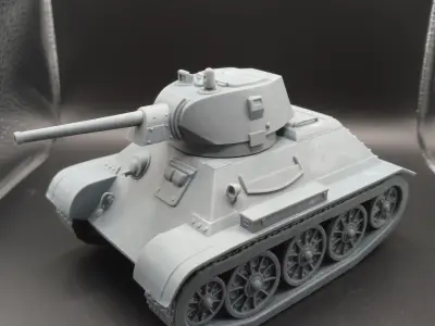 T-34 Toon Tank  3D print model STL 3D print model