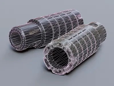 Muzzle Brake Pack Vol 2 Low-poly 3D model