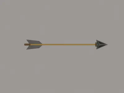 Bow Arrow Low-poly 3D model