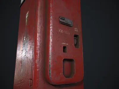 Coca Cola Vendo 44 Old Rust Worn Low-poly 3D model