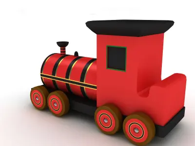 Toy Train 3D model 15