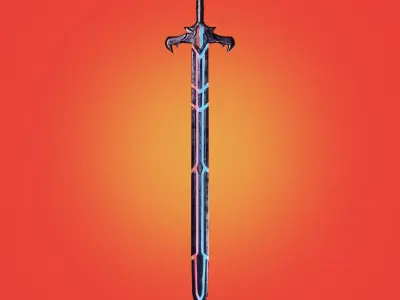 The Sword of Good and Evil from the Earth BPR ready game Free low-poly 3D model