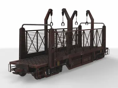 conveyer train wagon 3D model