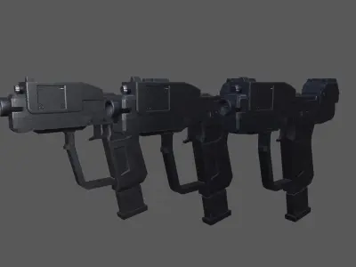 Pistol concept from halo Low-poly 3D model