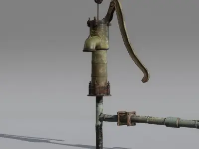 HandPump  Low-poly 3D model