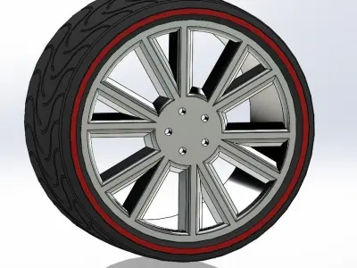 Wheel and Tire Free 3D model