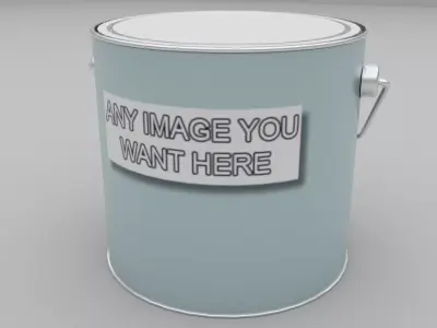 Metal Paint Can 3D model