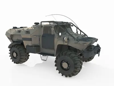 Future sci-fi armored vehicles 3D model