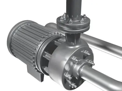 Borewell Pump 3D model