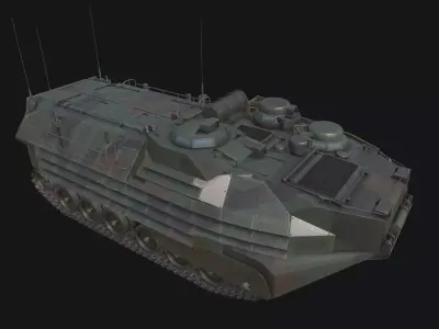 AAVP7A1 Amphibious Tracked Vehicle Low-poly 3D model