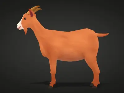Goat - Stylized Low-poly 3D model