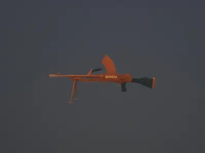 Bren Rust Low Poly Mobile Game Ready model Low-poly 3D model