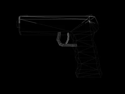 Gun Power Up Low-poly 3D model