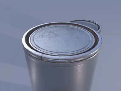 Aluminium barrels  Low-poly 3D model