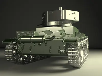 Tank  T-26 3D print model