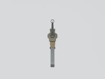 HK416 low poly ar - rifle Low-poly 3D model