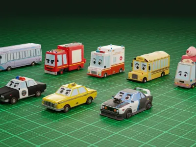 Stylized Vehicle Model Pack - cartoon 3D model