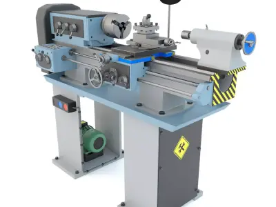 TV-4 Industrial lathe machine tool 3D model